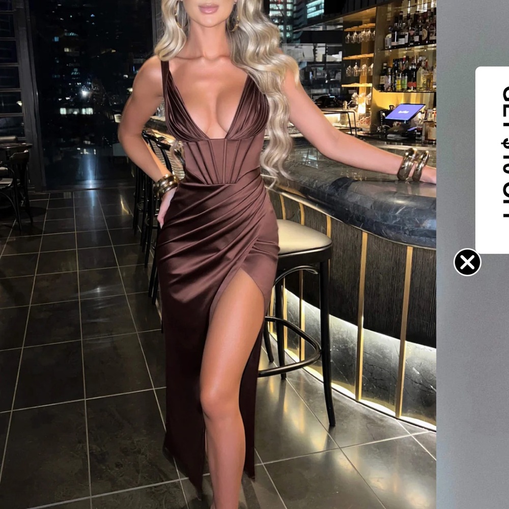 Baby Boo brown maxi dress